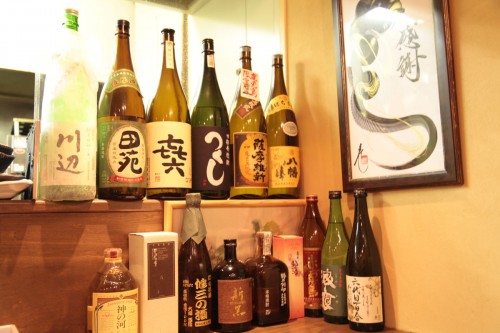 店内のお酒の写真